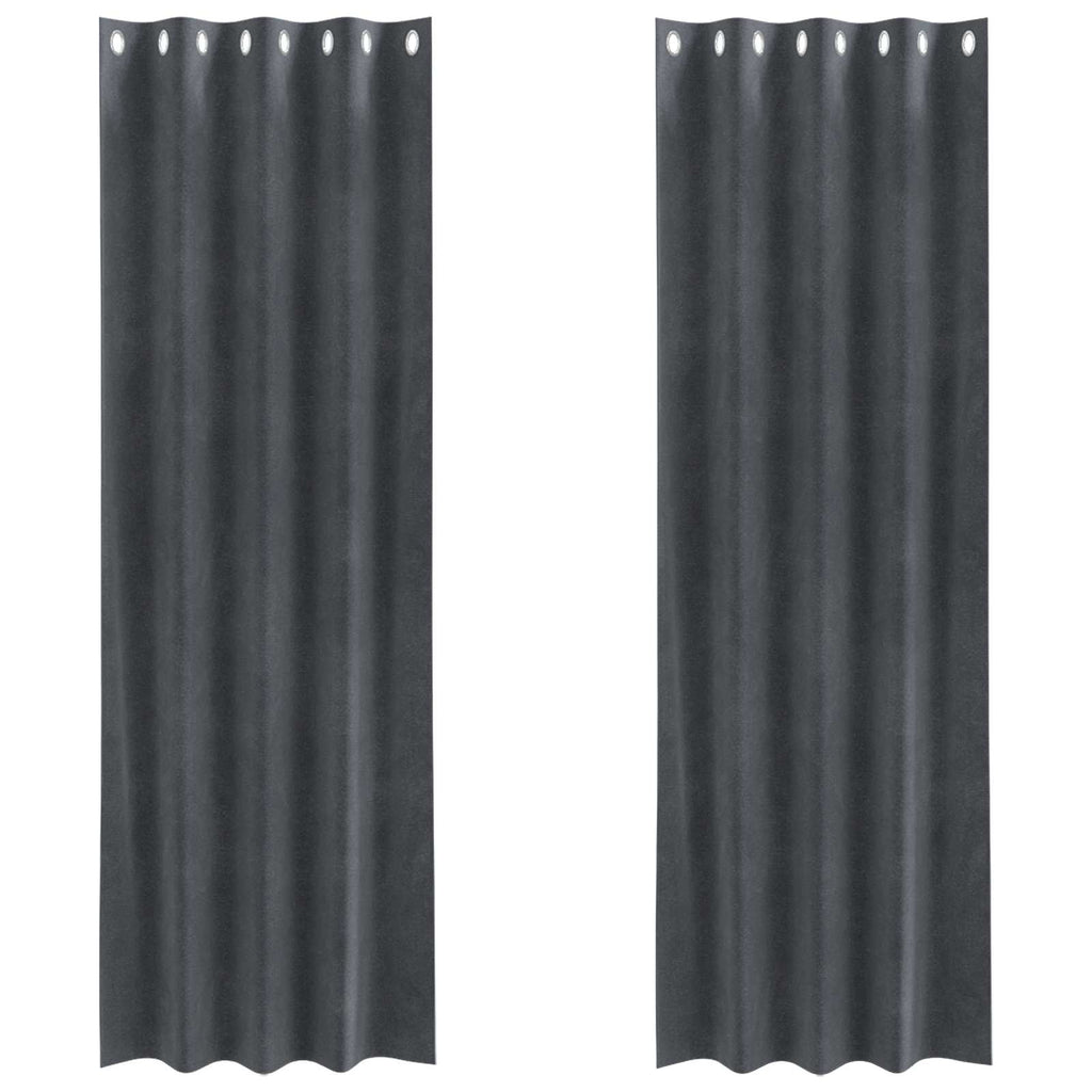 vidaXL Zasłony zaciemniające 2 pcs Jasnoszary 140 x 245 cm Aksamit