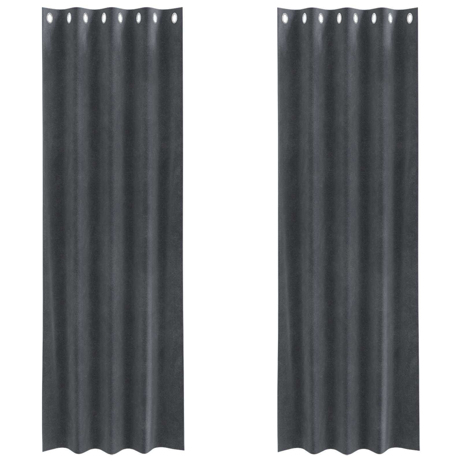vidaXL Zasłony zaciemniające 2 pcs Jasnoszary 140 x 245 cm Aksamit