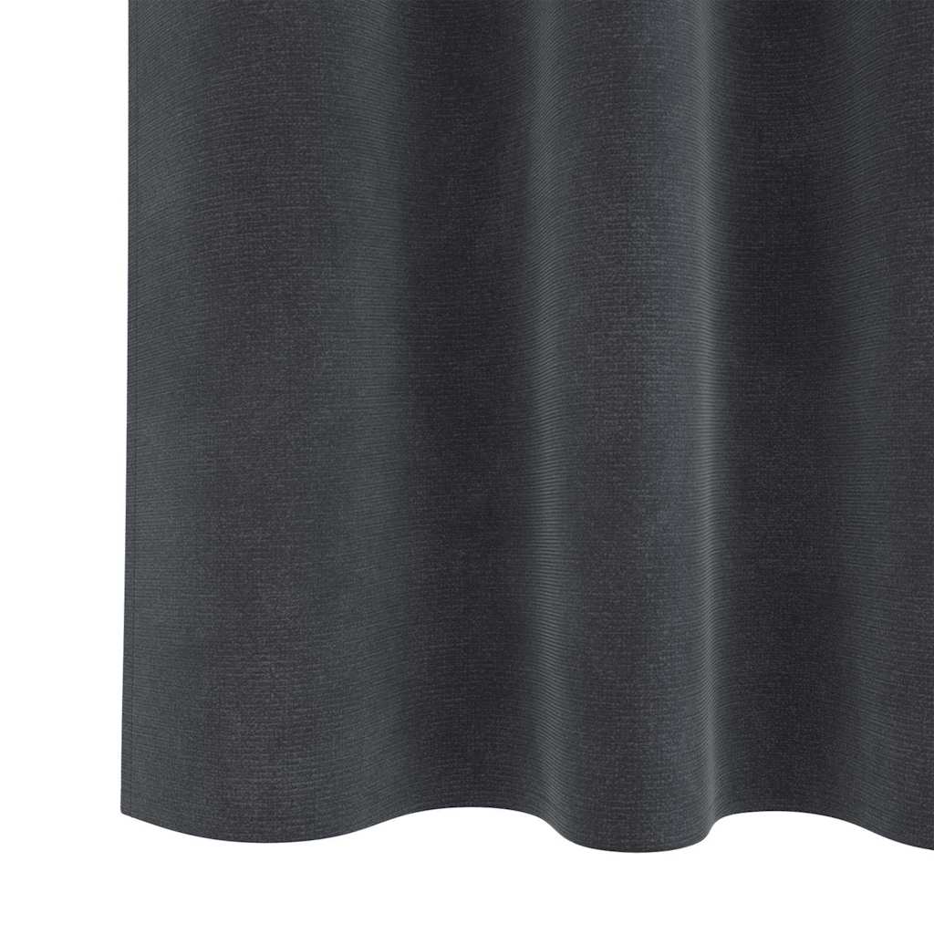 vidaXL Zasłony zaciemniające 2 pcs Jasnoszary 140 x 175 cm Aksamit