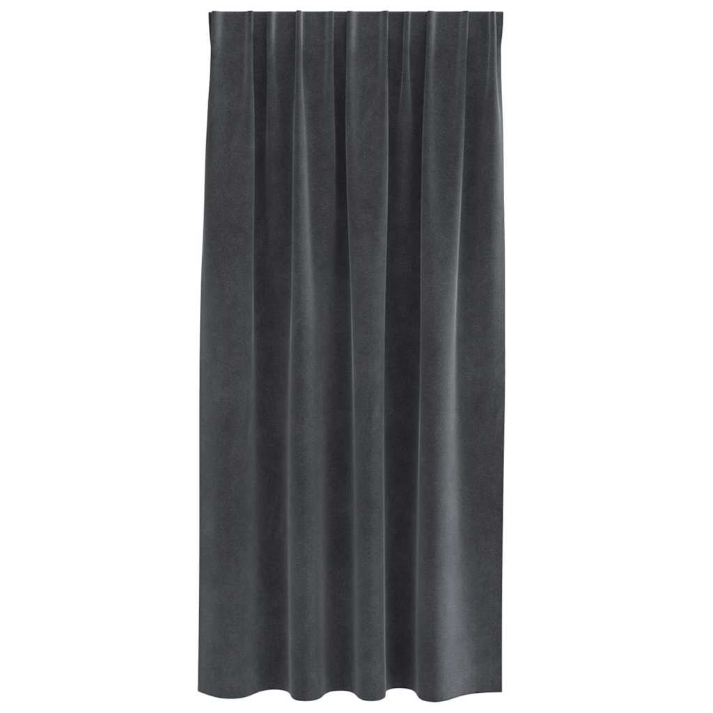 vidaXL Zasłony zaciemniające 2 pcs Jasnoszary 140 x 175 cm Aksamit