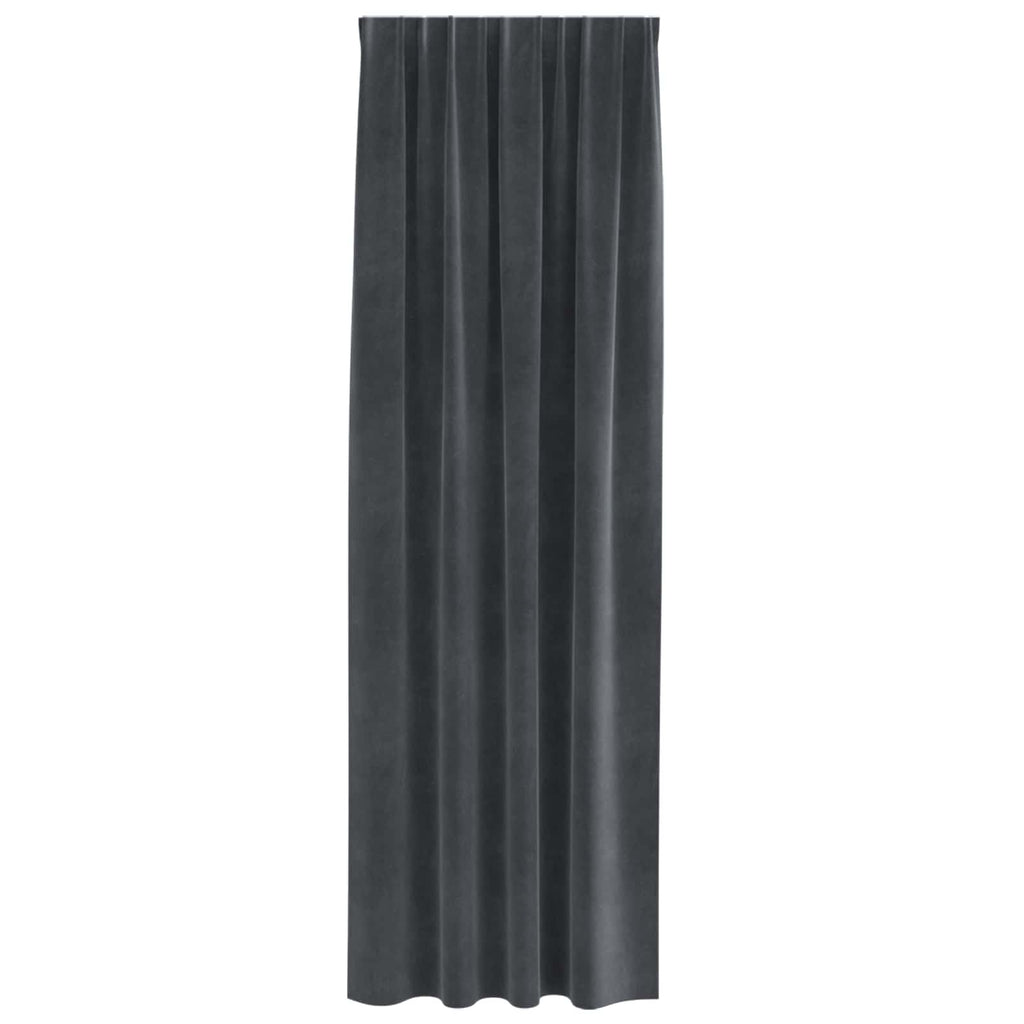 vidaXL Zasłony zaciemniające 2 pcs Jasnoszary 140 x 245 cm Aksamit