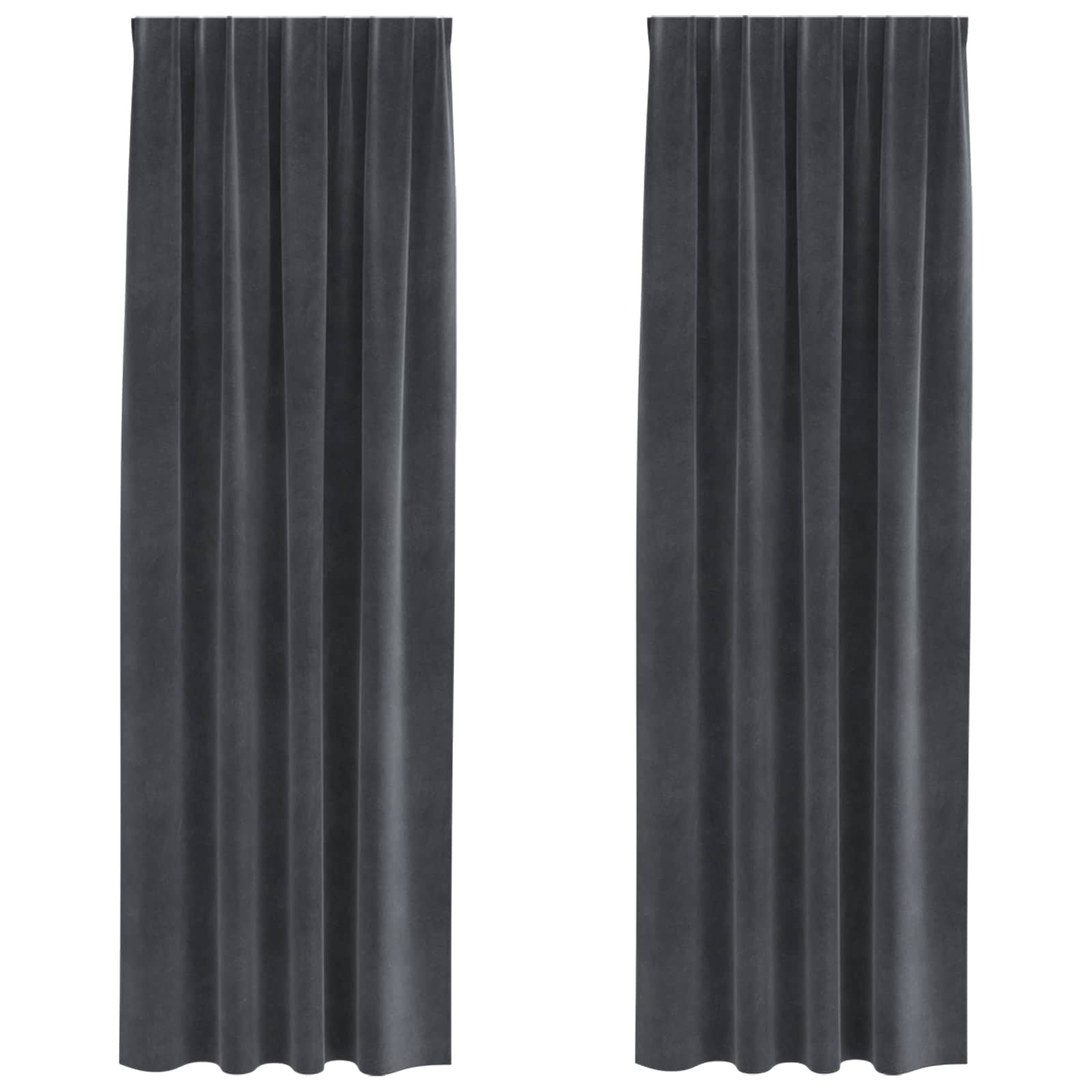 vidaXL Zasłony zaciemniające 2 pcs Jasnoszary 140 x 260 cm Aksamit