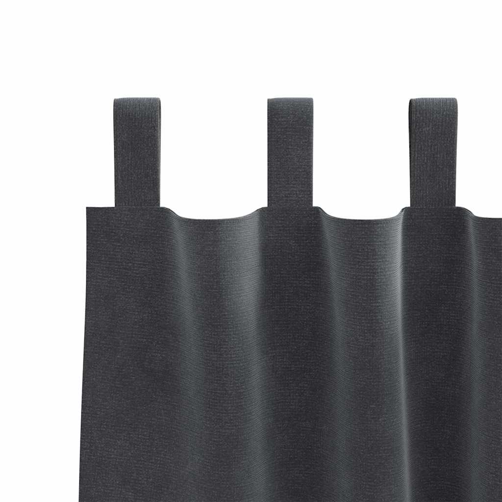vidaXL Zasłony zaciemniające 2 pcs Jasnoszary 140 x 140 cm Aksamit
