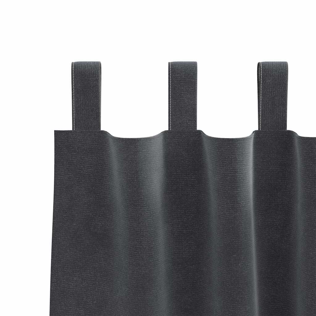 vidaXL Zasłony zaciemniające 2 pcs Jasnoszary 140 x 175 cm Aksamit