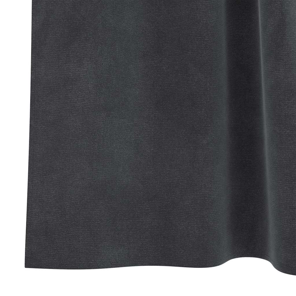 vidaXL Zasłony zaciemniające 2 pcs Jasnoszary 140 x 175 cm Aksamit