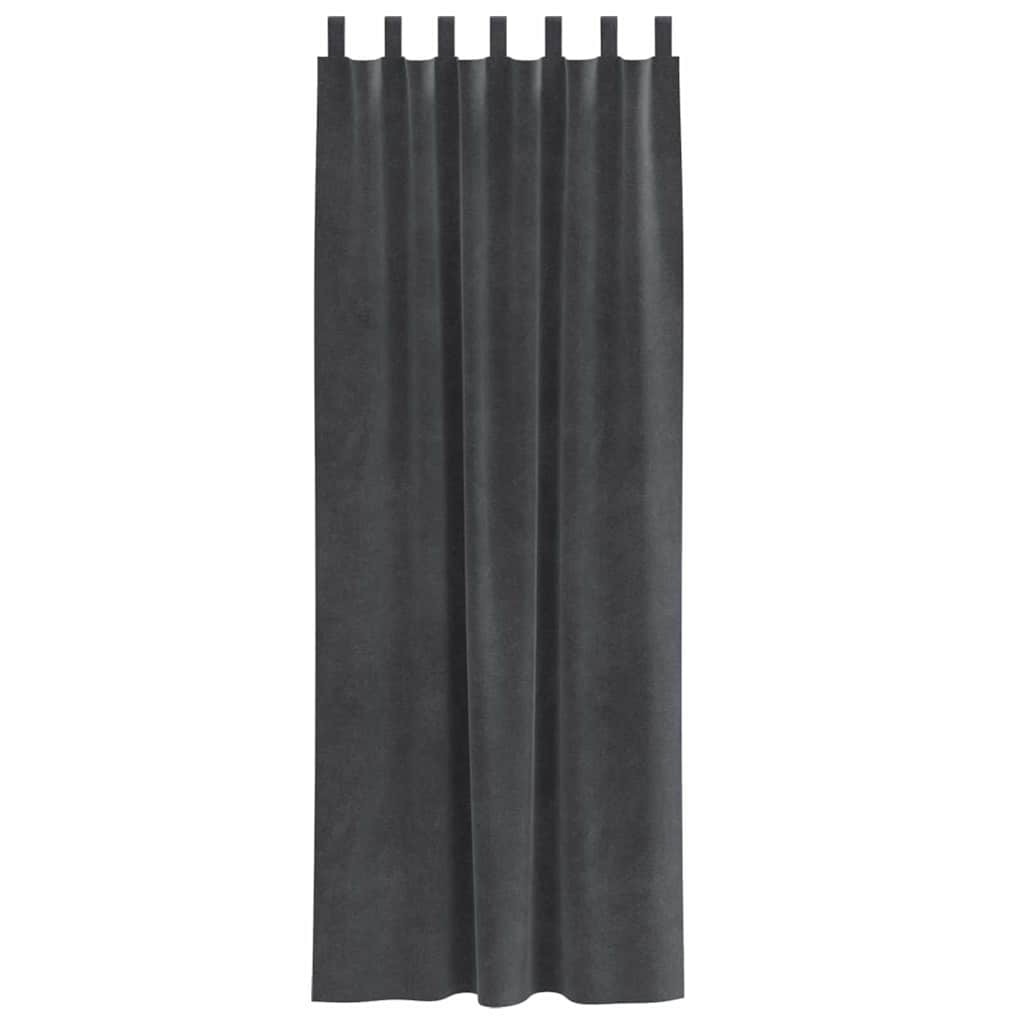 vidaXL Zasłony zaciemniające 2 pcs Jasnoszary 140 x 225 cm Aksamit