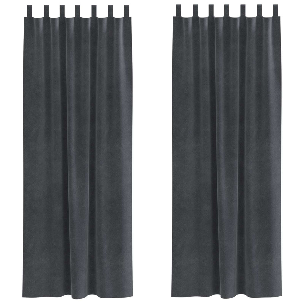 vidaXL Zasłony zaciemniające 2 pcs Jasnoszary 140 x 260 cm Aksamit