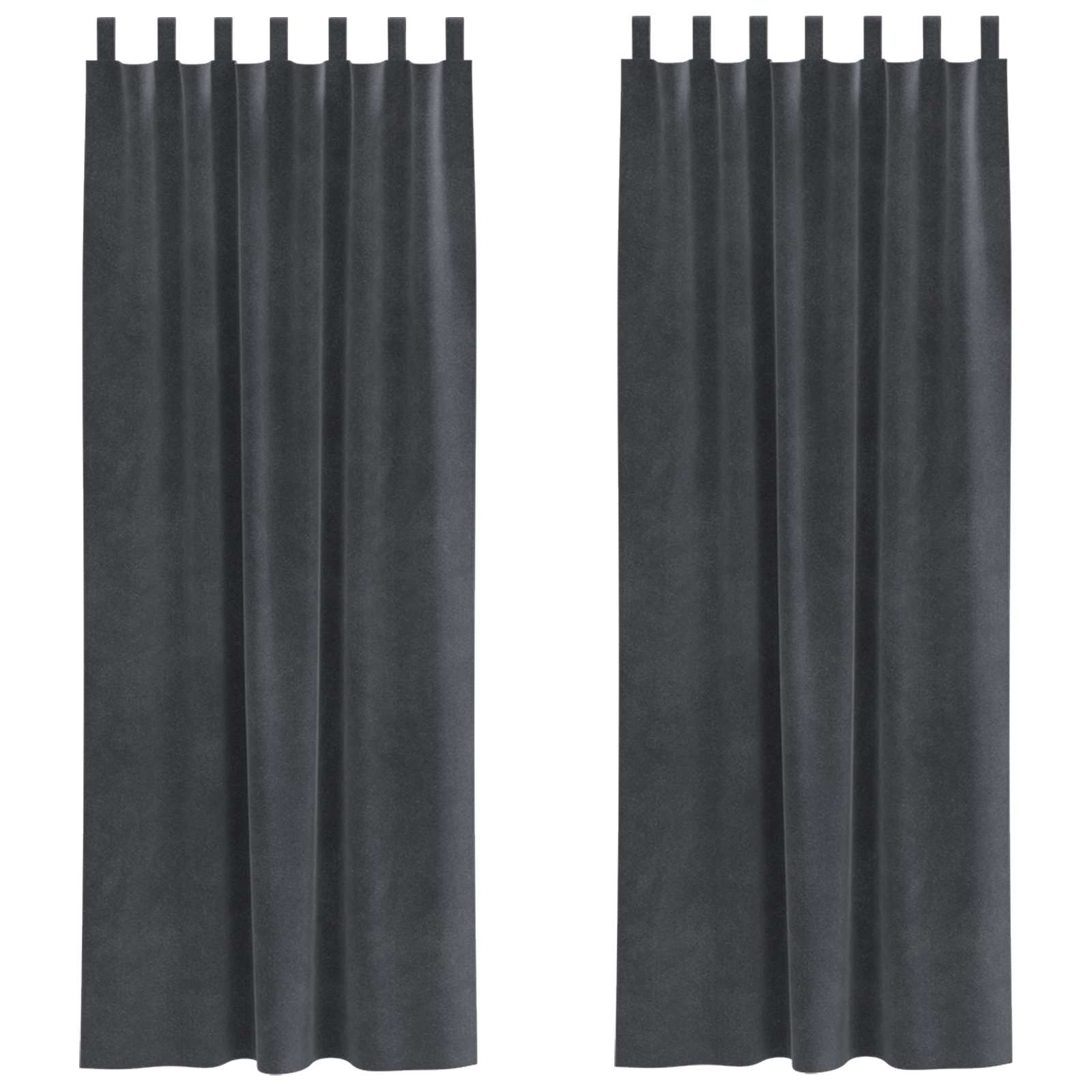 vidaXL Zasłony zaciemniające 2 pcs Jasnoszary 140 x 260 cm Aksamit