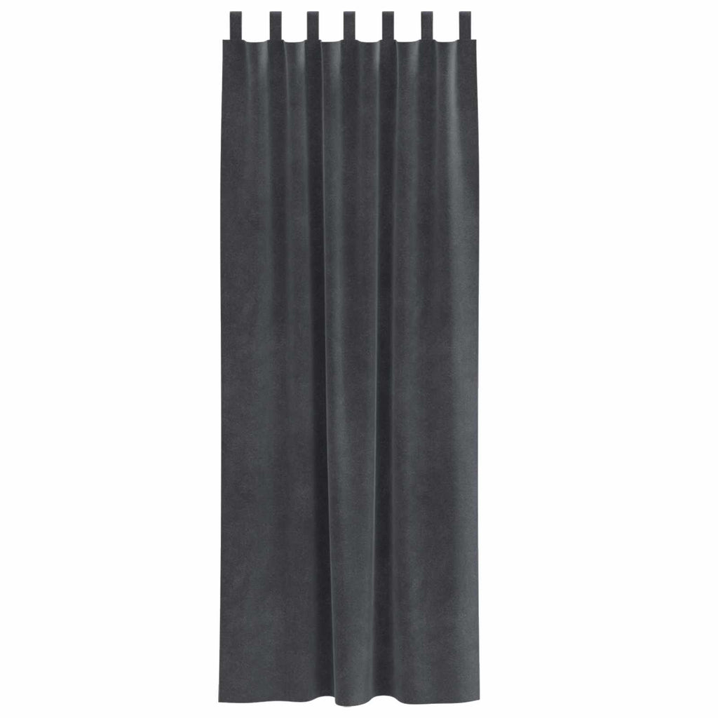 vidaXL Zasłony zaciemniające 2 pcs Jasnoszary 140 x 260 cm Aksamit