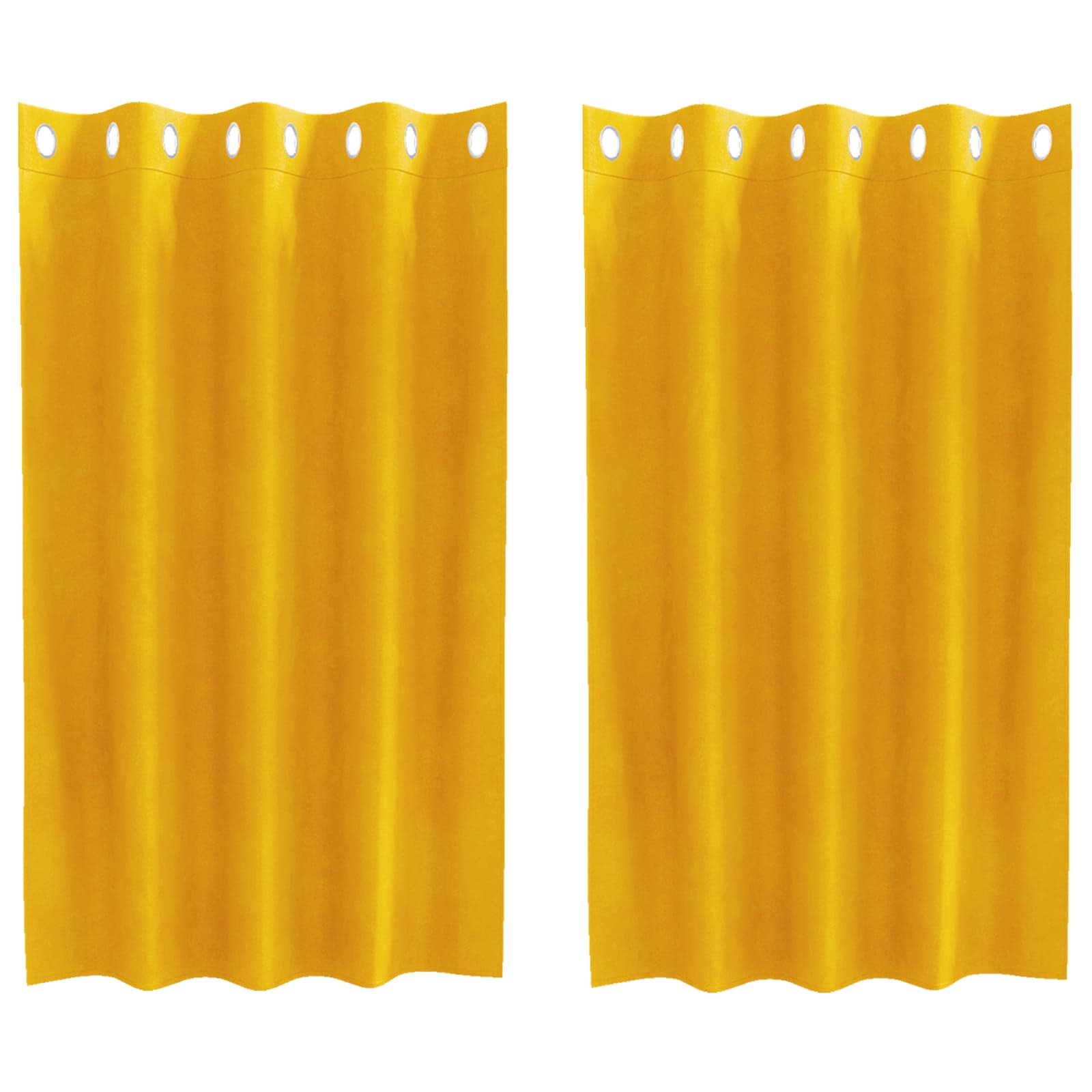 vidaXL Zasłony zaciemniające 2 pcs Musztardowy Żółty 140 x 140 cm