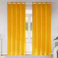 vidaXL Zasłony zaciemniające 2 pcs Musztardowy Żółty 140 x 225 cm