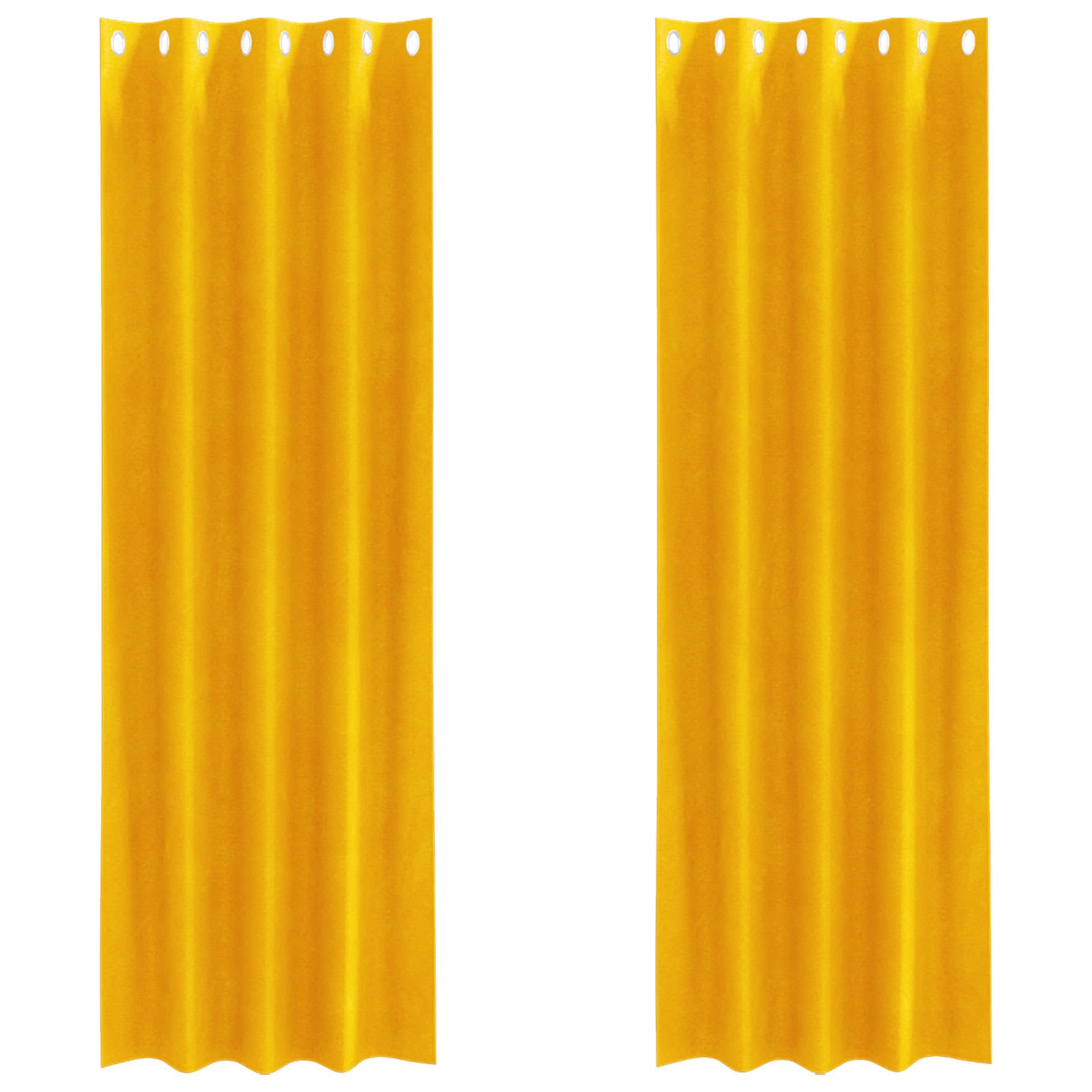 vidaXL Zasłony zaciemniające 2 pcs Musztardowy Żółty 140 x 260 cm