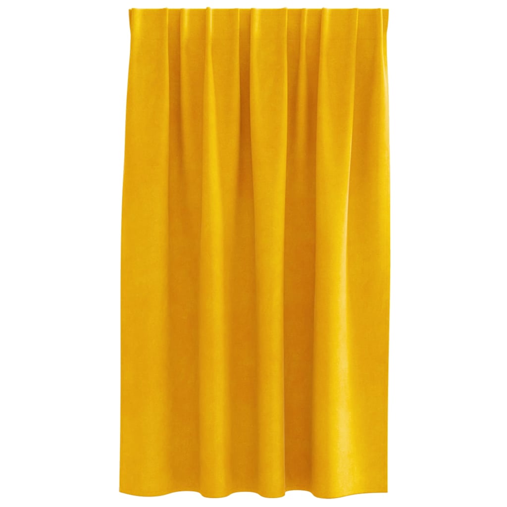 vidaXL Zasłony zaciemniające 2 pcs Musztardowy Żółty 140 x 140 cm