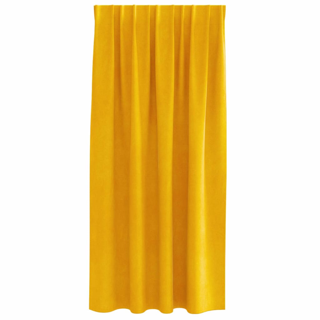 vidaXL Zasłony zaciemniające 2 pcs Musztardowy Żółty 140 x 175 cm