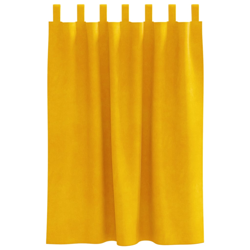 vidaXL Zasłony zaciemniające 2 pcs Musztardowy Żółty 140 x 140 cm