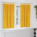 vidaXL Zasłony zaciemniające 2 pcs Musztardowy Żółty 140 x 175 cm