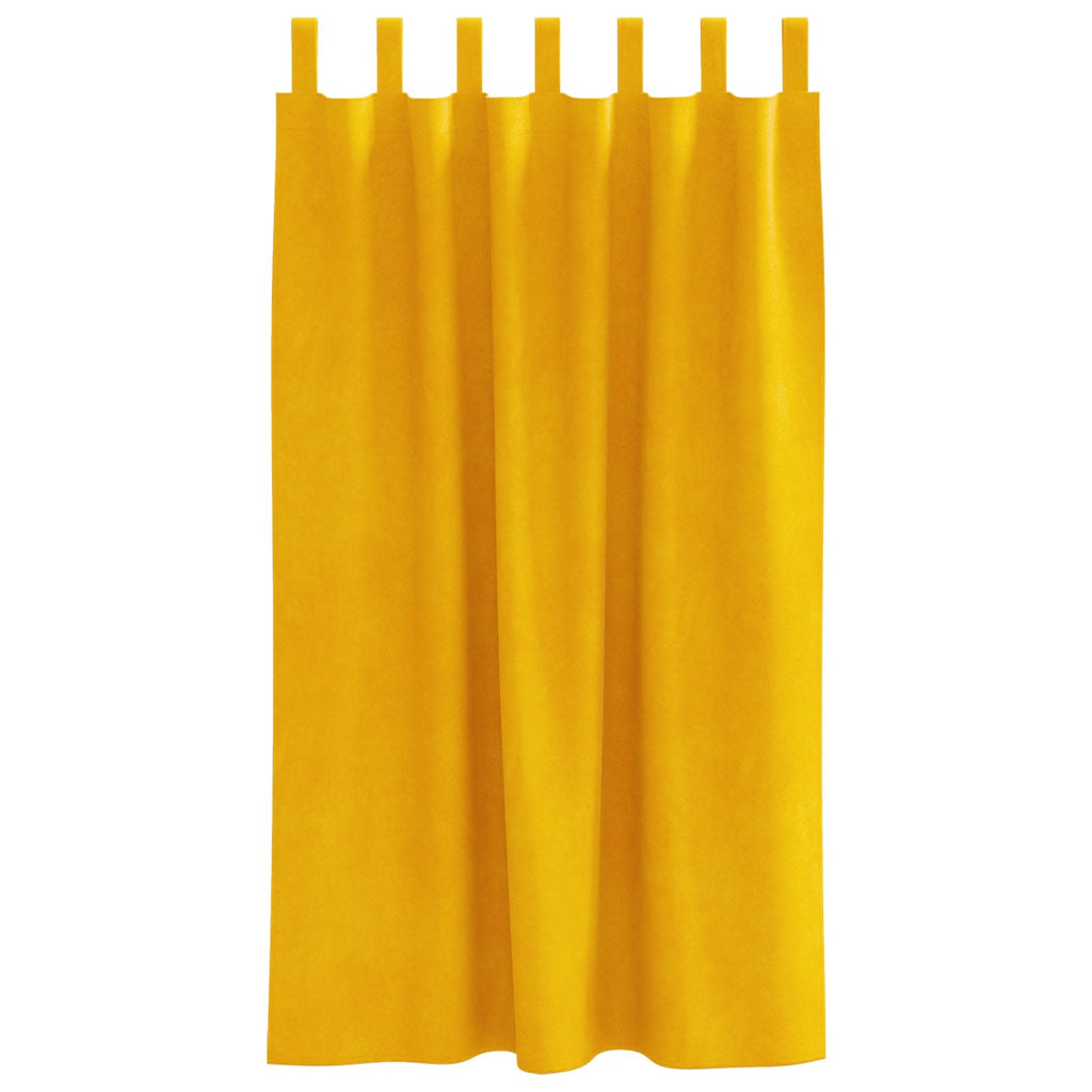 vidaXL Zasłony zaciemniające 2 pcs Musztardowy Żółty 140 x 175 cm