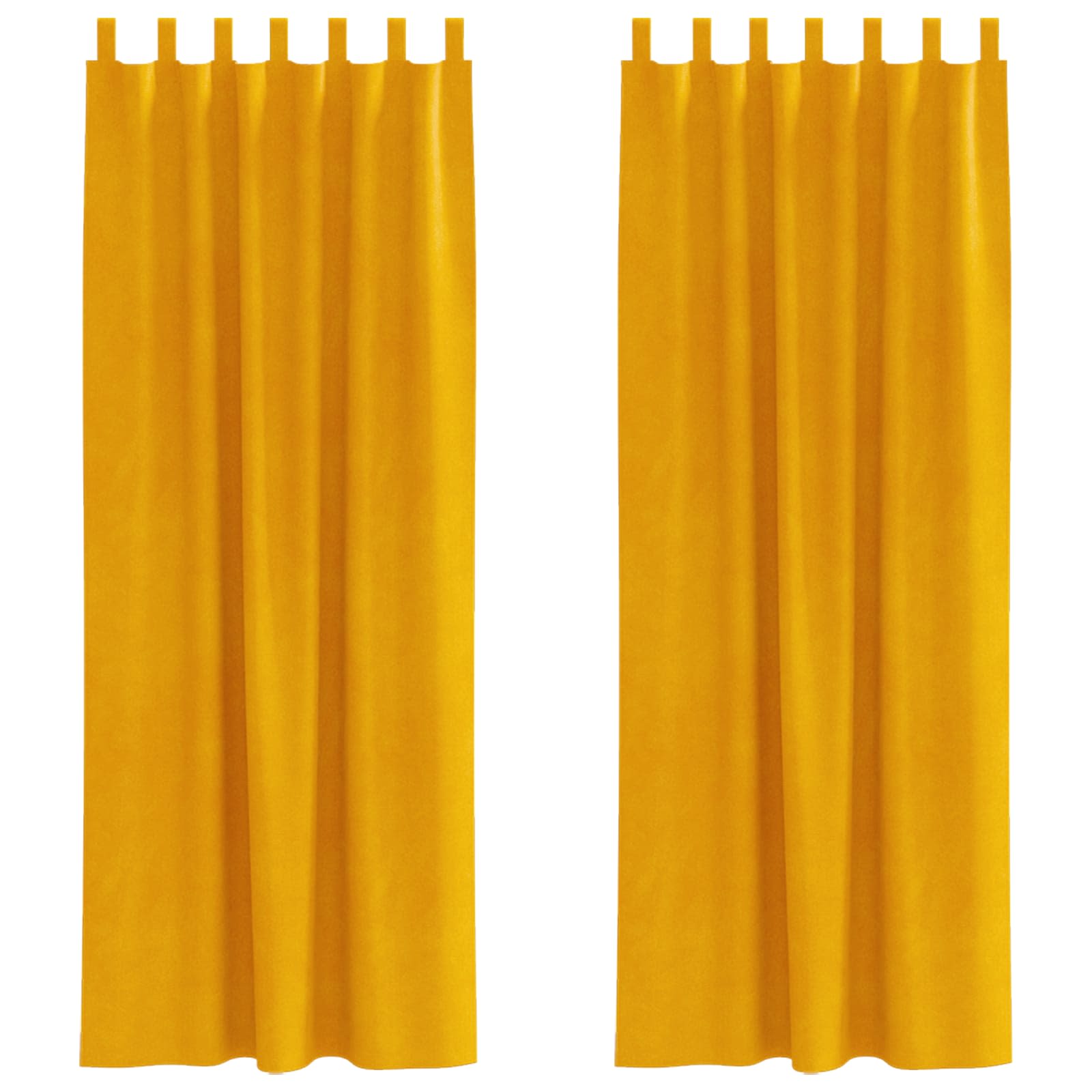 vidaXL Zasłony zaciemniające 2 pcs Musztardowy Żółty 140 x 245 cm
