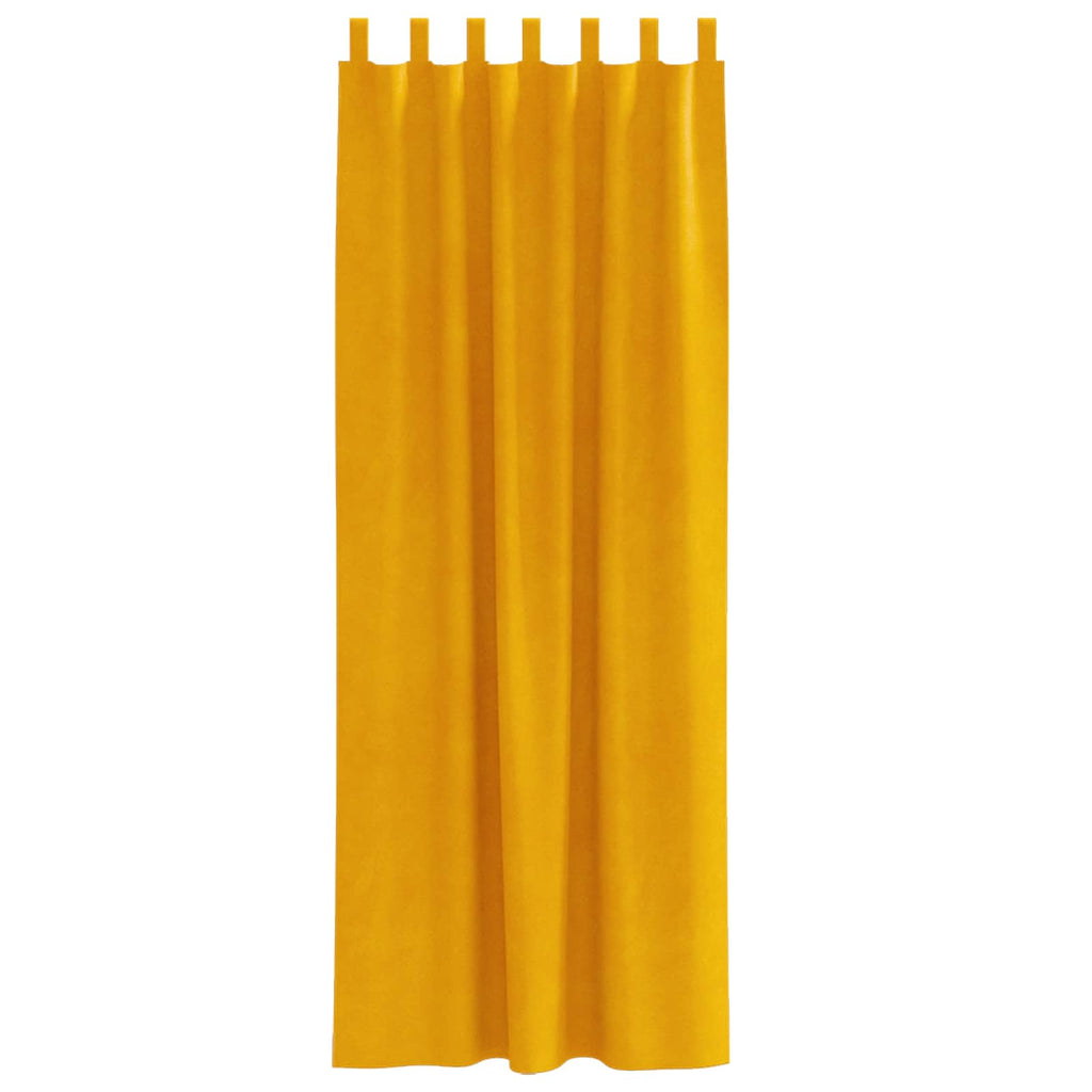 vidaXL Zasłony zaciemniające 2 pcs Musztardowy Żółty 140 x 245 cm