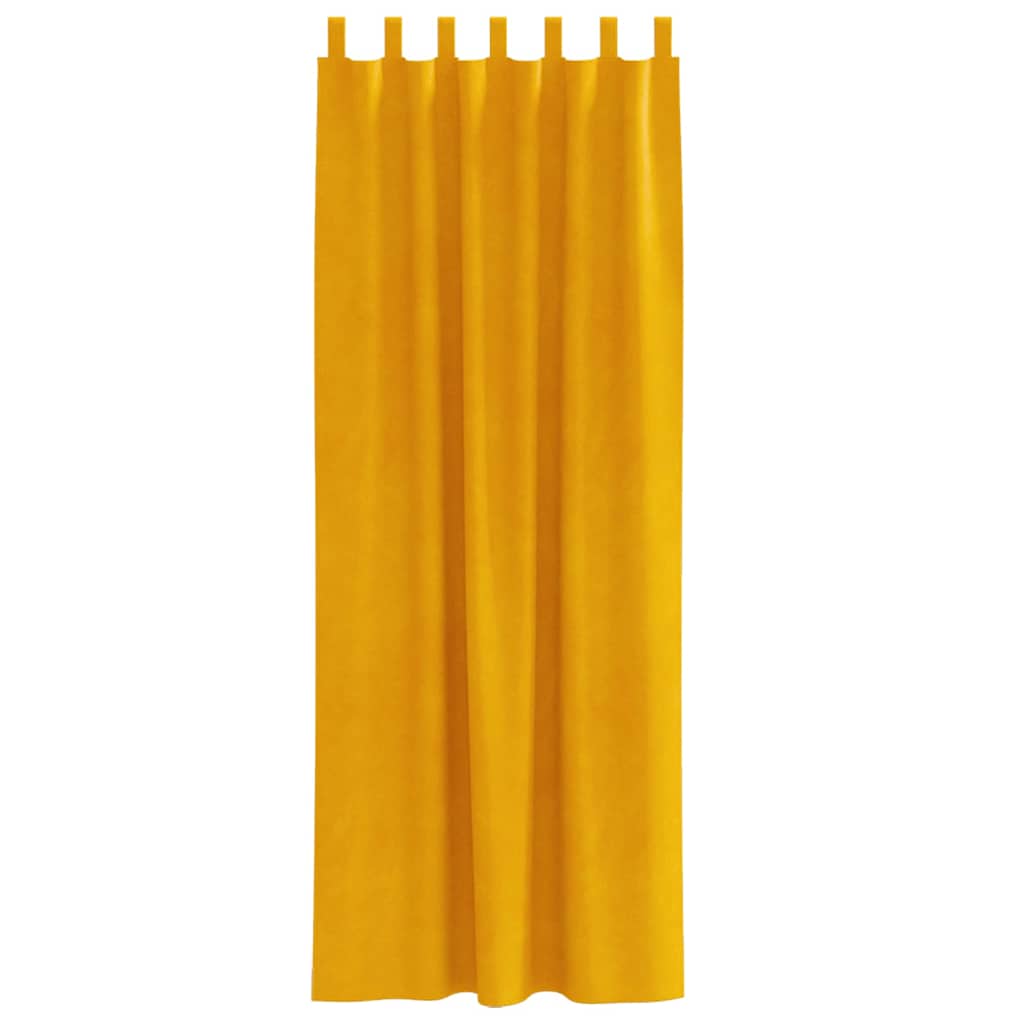 vidaXL Zasłony zaciemniające 2 pcs Musztardowy Żółty 140 x 260 cm