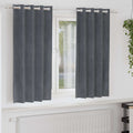 vidaXL Zasłony zaciemniające 2 pcs Jasnoszary 140 x 175 cm Aksamit