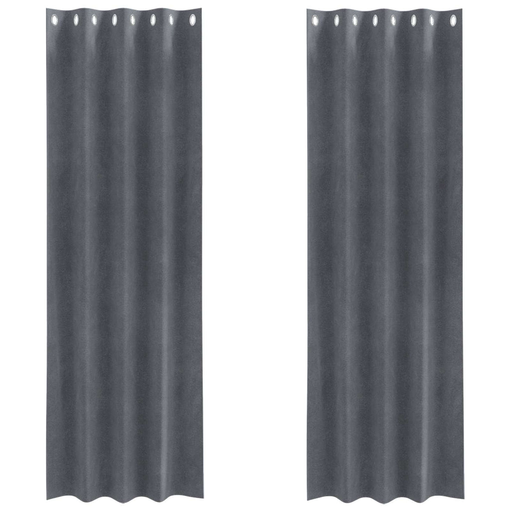 vidaXL Zasłony zaciemniające 2 pcs Jasnoszary 140 x 245 cm Aksamit