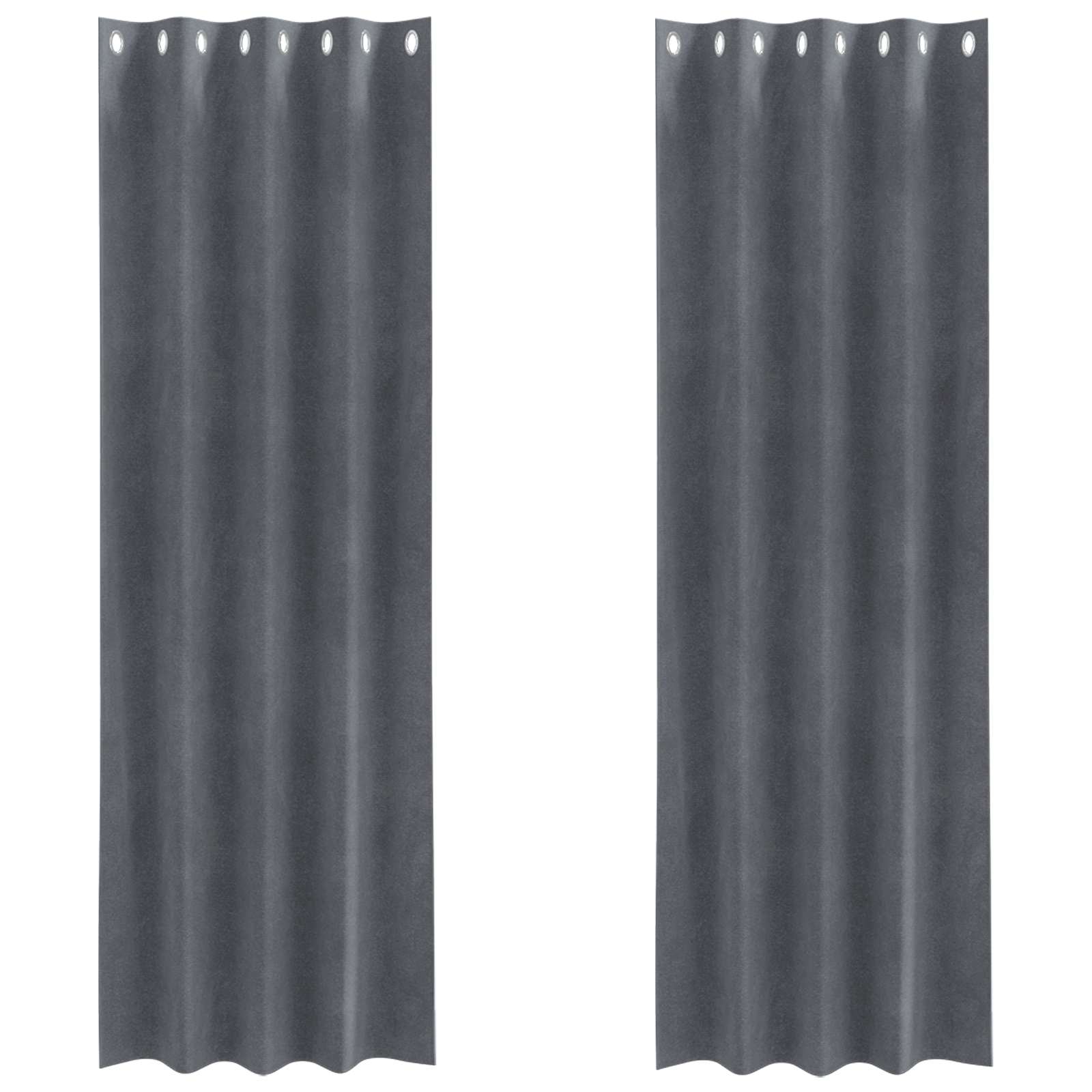 vidaXL Zasłony zaciemniające 2 pcs Jasnoszary 140 x 245 cm Aksamit