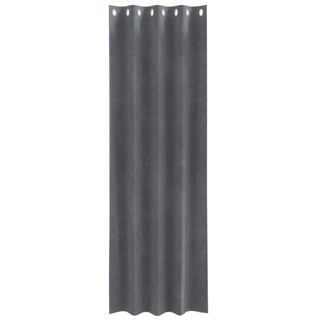 vidaXL Zasłony zaciemniające 2 pcs Jasnoszary 140 x 245 cm Aksamit