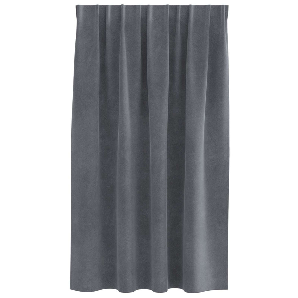 vidaXL Zasłony zaciemniające 2 pcs Jasnoszary 140 x 140 cm Aksamit