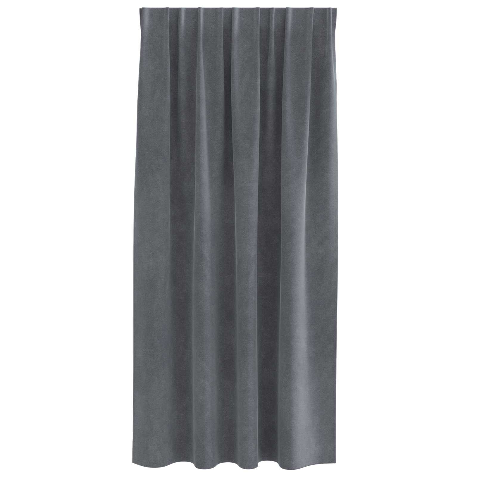 vidaXL Zasłony zaciemniające 2 pcs Jasnoszary 140 x 175 cm Aksamit