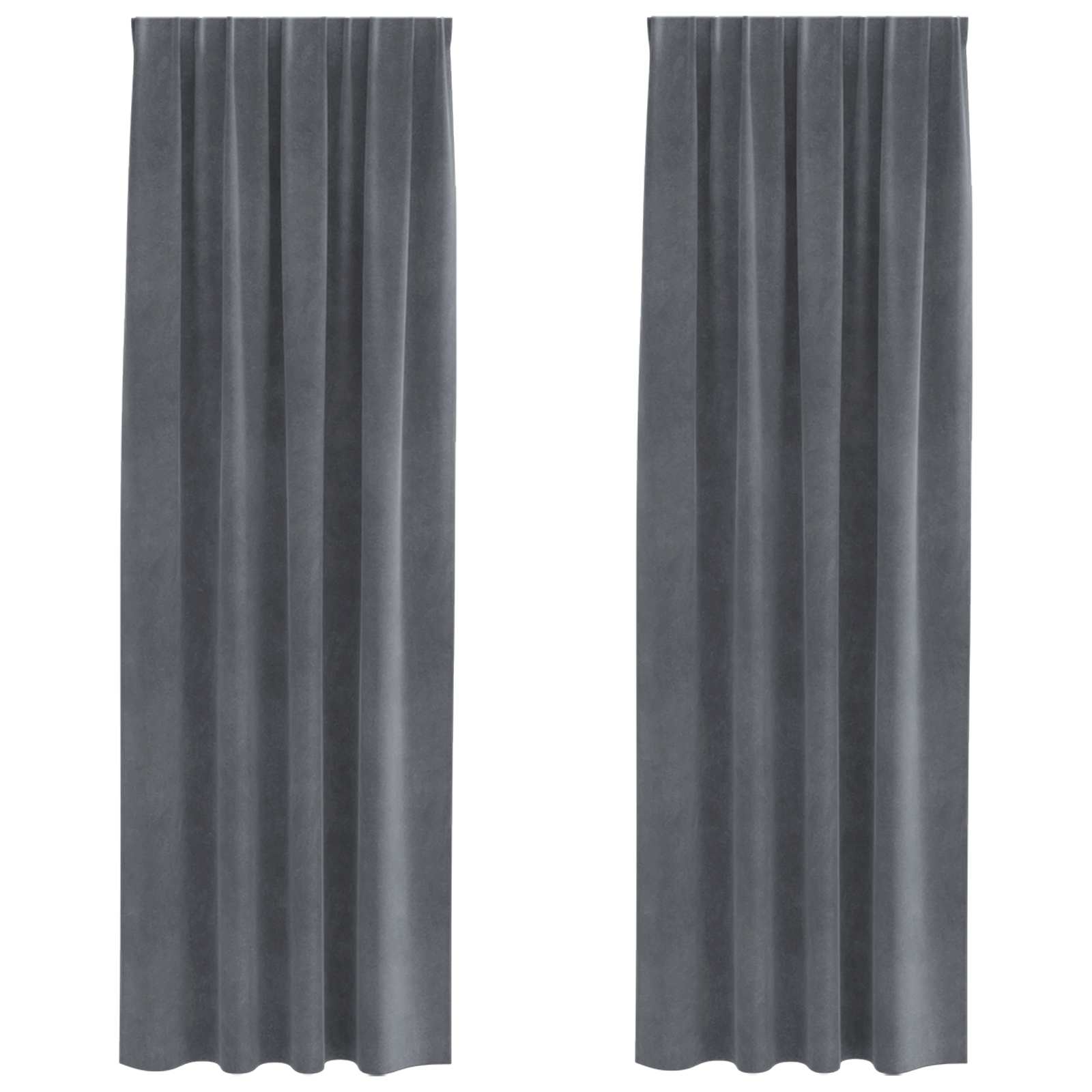 vidaXL Zasłony zaciemniające 2 pcs Jasnoszary 140 x 225 cm Aksamit