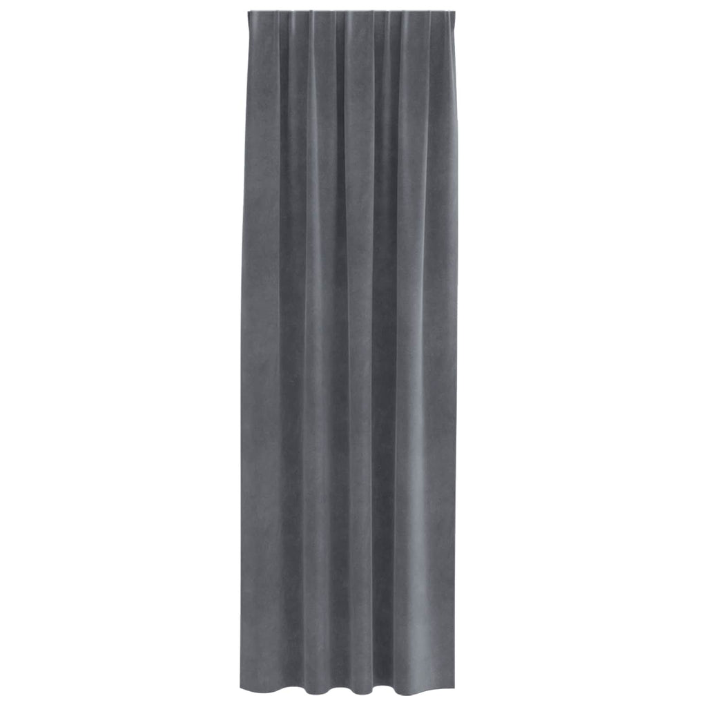vidaXL Zasłony zaciemniające 2 pcs Jasnoszary 140 x 225 cm Aksamit