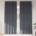 vidaXL Zasłony zaciemniające 2 pcs Jasnoszary 140 x 260 cm Aksamit