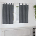 vidaXL Zasłony zaciemniające 2 pcs Jasnoszary 140 x 140 cm Aksamit