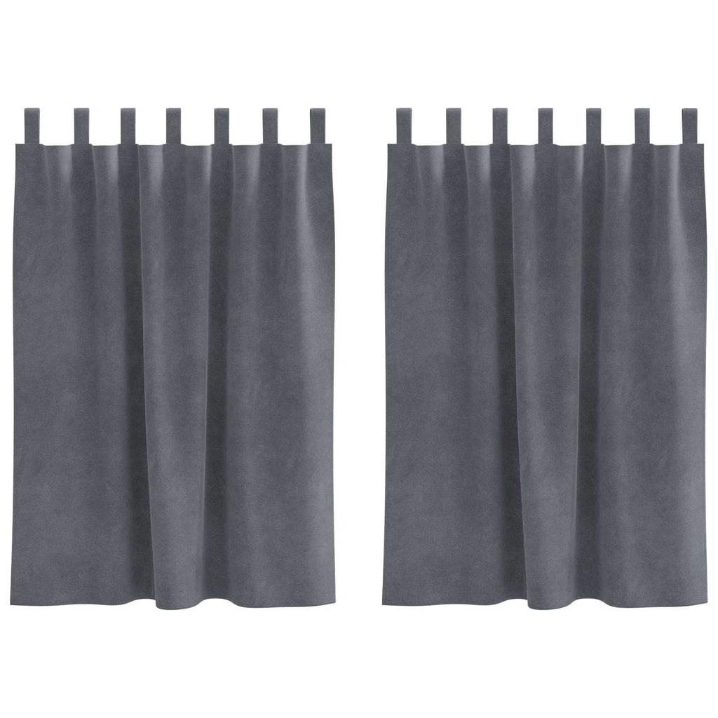 vidaXL Zasłony zaciemniające 2 pcs Jasnoszary 140 x 140 cm Aksamit