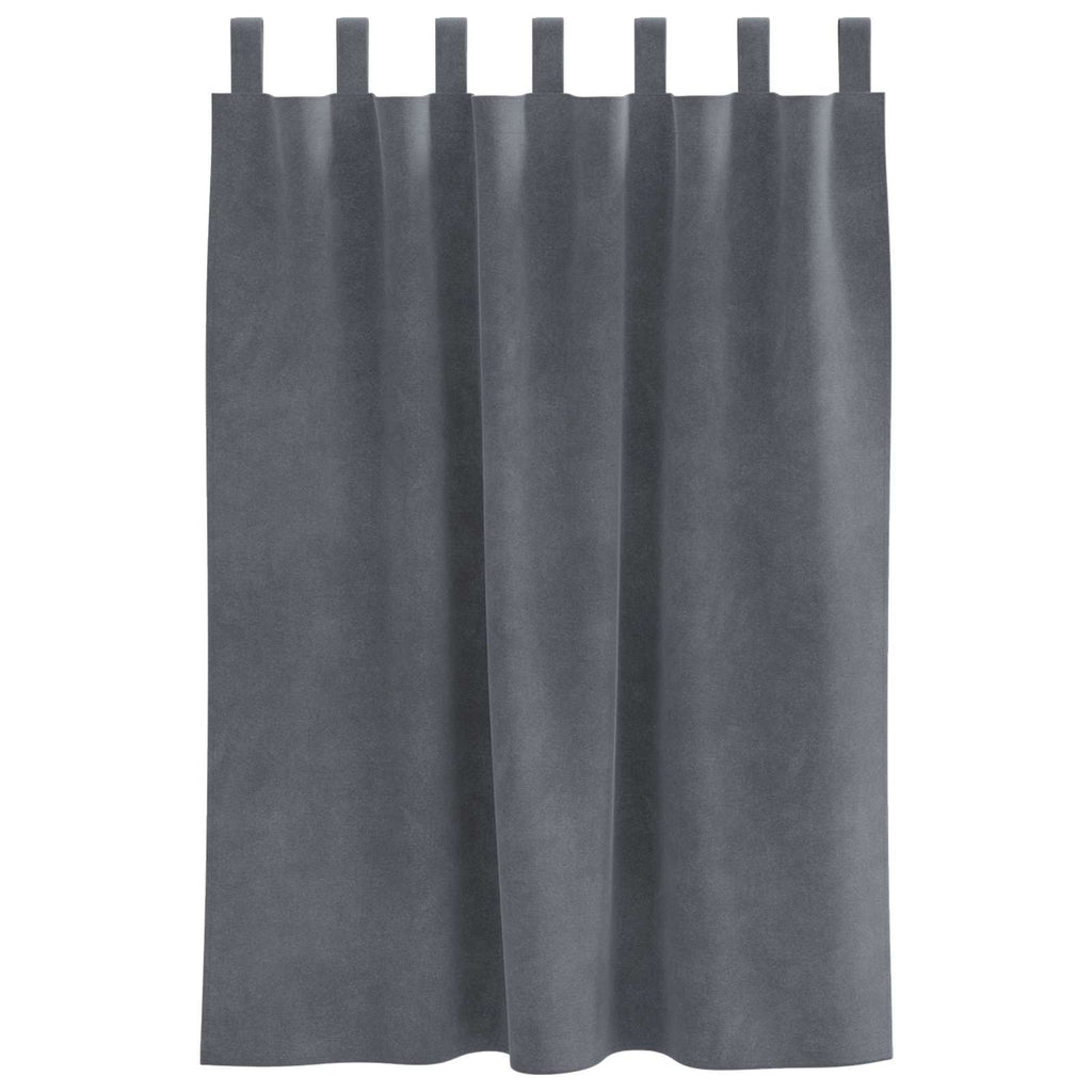 vidaXL Zasłony zaciemniające 2 pcs Jasnoszary 140 x 140 cm Aksamit