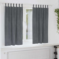vidaXL Zasłony zaciemniające 2 pcs Jasnoszary 140 x 175 cm Aksamit