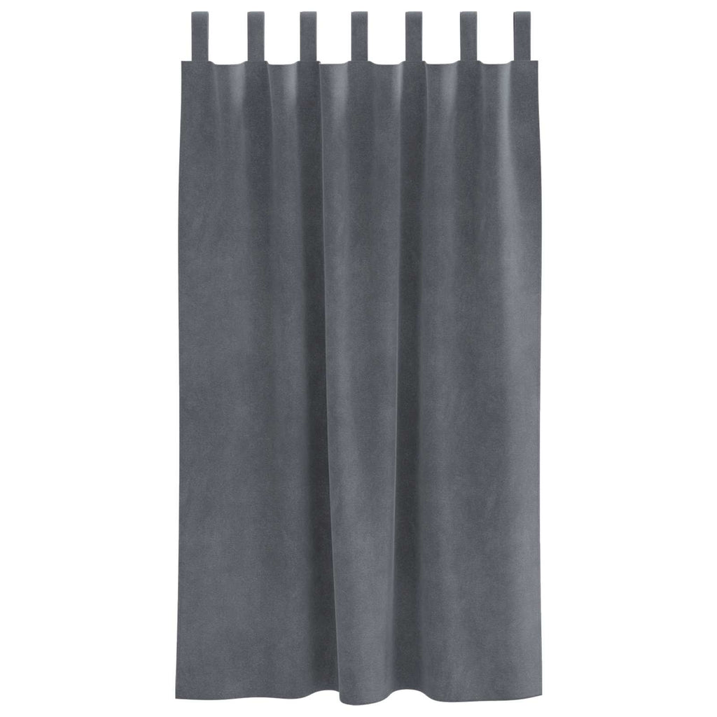 vidaXL Zasłony zaciemniające 2 pcs Jasnoszary 140 x 175 cm Aksamit