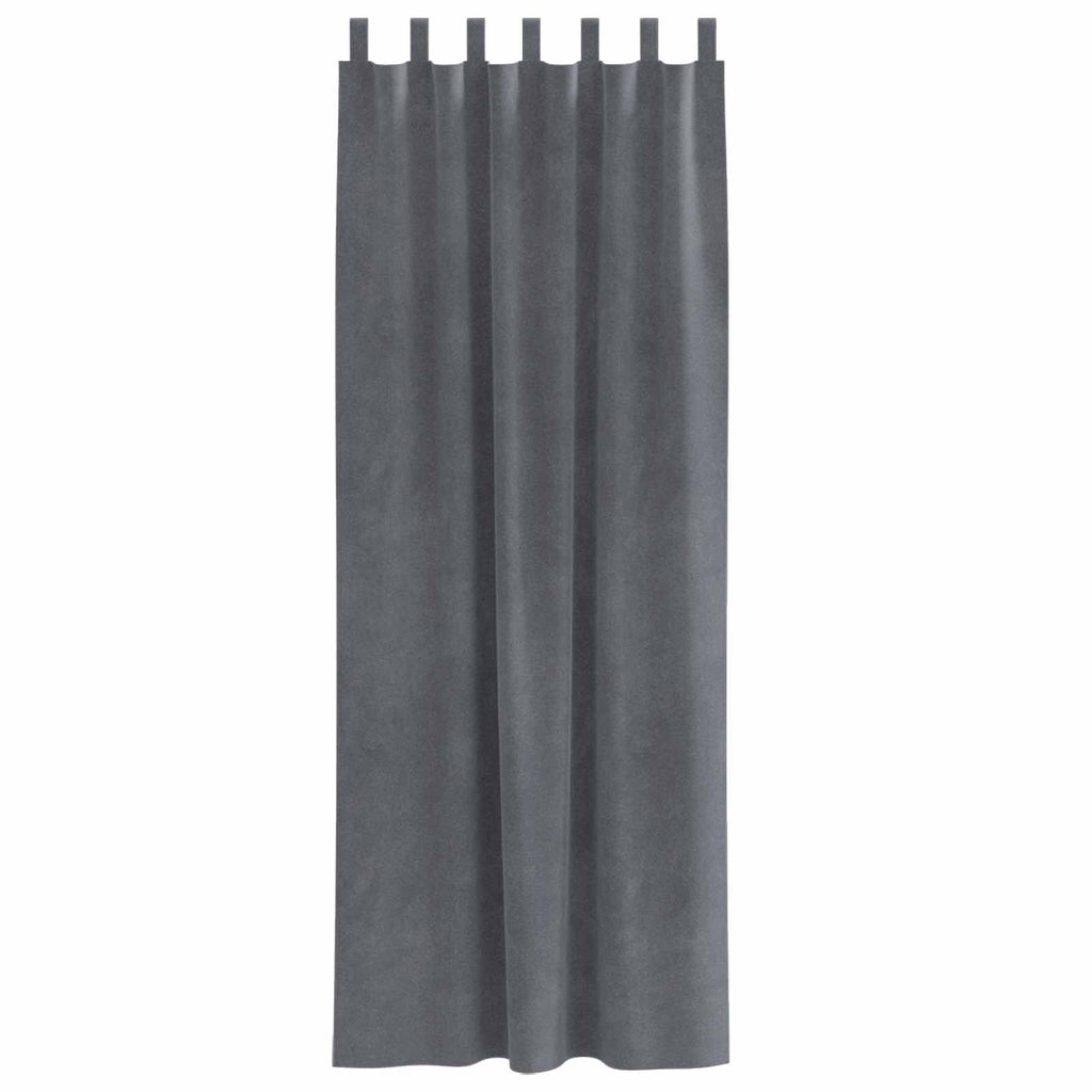 vidaXL Zasłony zaciemniające 2 pcs Jasnoszary 140 x 225 cm Aksamit