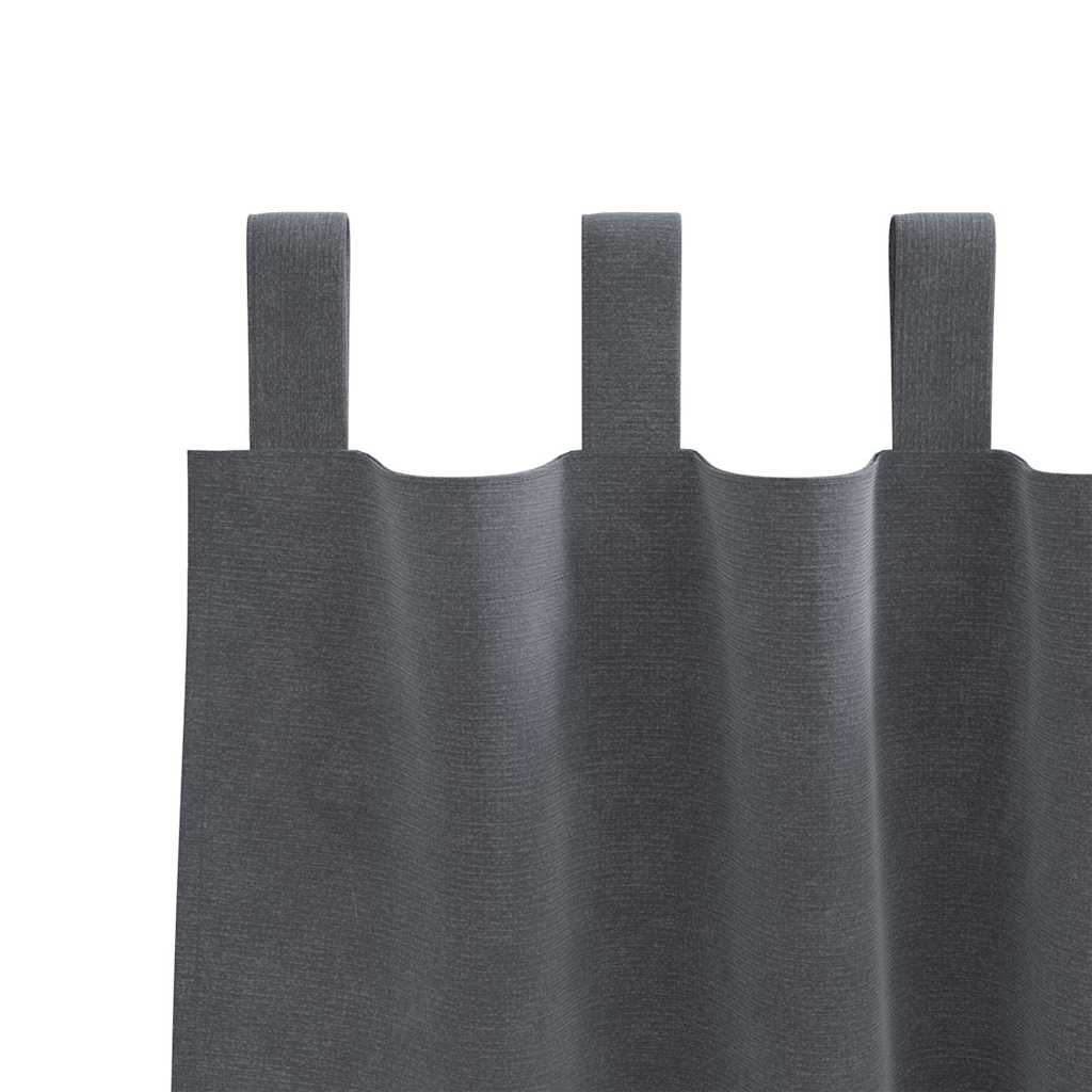 vidaXL Zasłony zaciemniające 2 pcs Jasnoszary 140 x 245 cm Aksamit