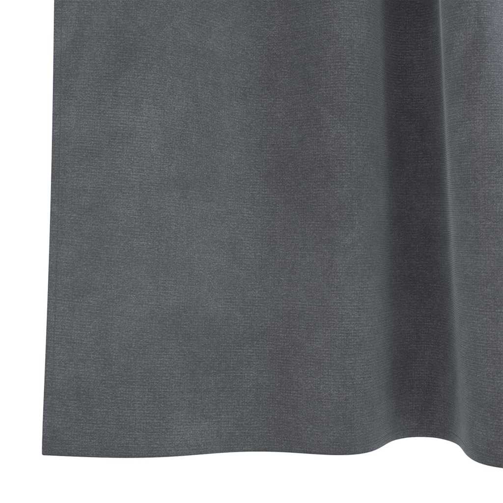 vidaXL Zasłony zaciemniające 2 pcs Jasnoszary 140 x 245 cm Aksamit