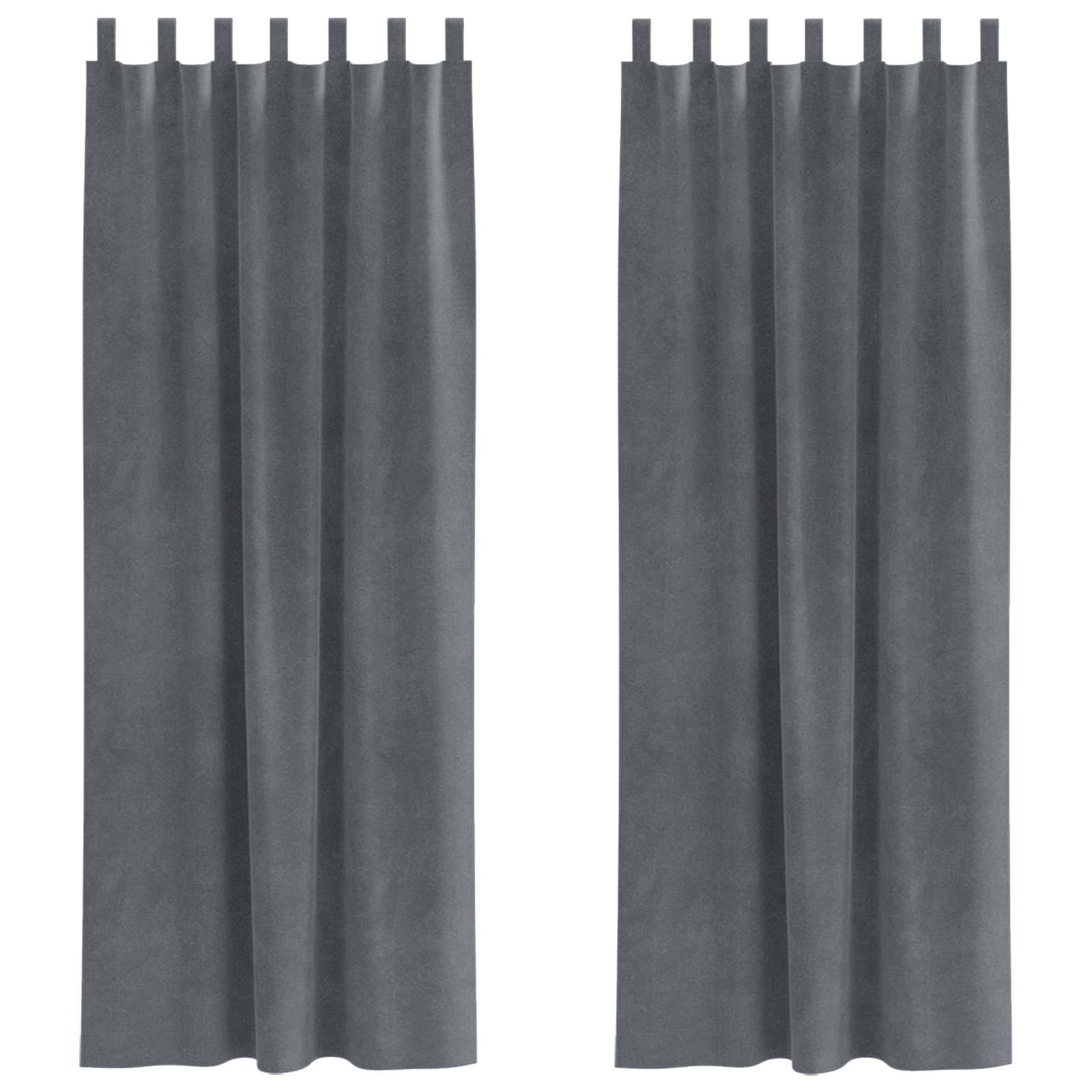 vidaXL Zasłony zaciemniające 2 pcs Jasnoszary 140 x 260 cm Aksamit