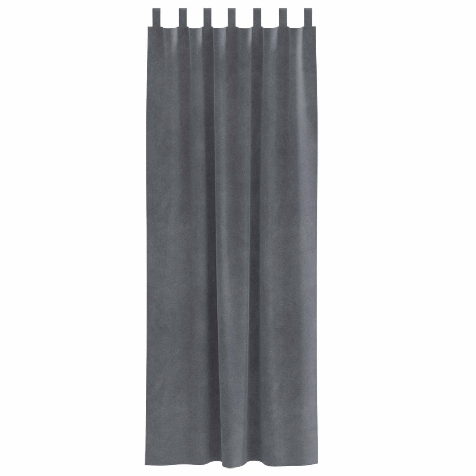 vidaXL Zasłony zaciemniające 2 pcs Jasnoszary 140 x 260 cm Aksamit