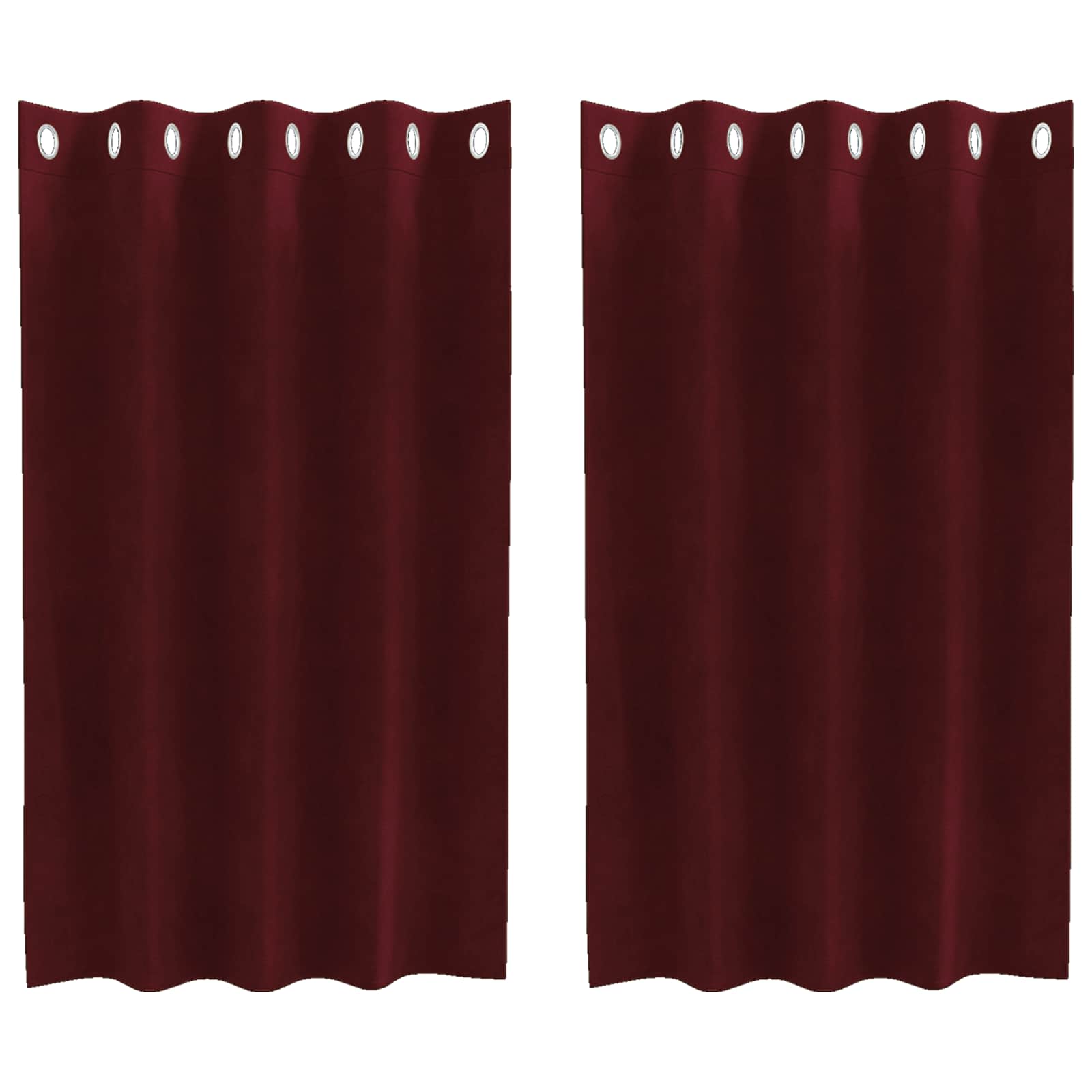 vidaXL Zasłony zaciemniające 2 pcs Czerwone wino 140 x 140 cm Aksamit