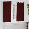 vidaXL Zasłony zaciemniające 2 pcs Czerwone wino 140 x 175 cm Aksamit