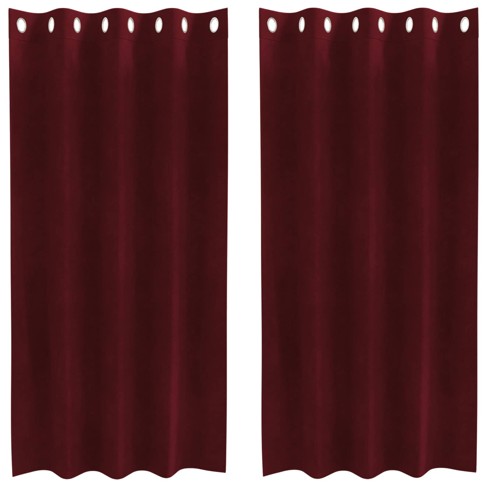 vidaXL Zasłony zaciemniające 2 pcs Czerwone wino 140 x 175 cm Aksamit