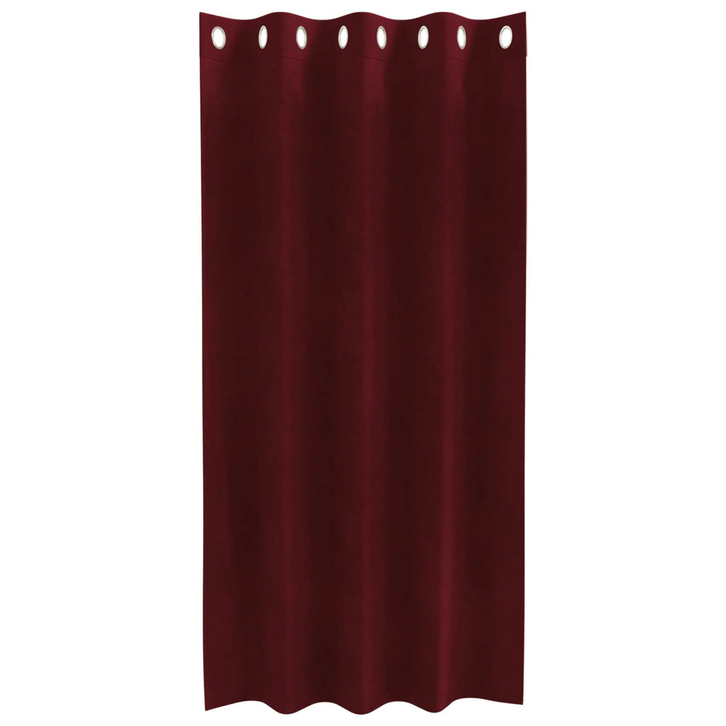vidaXL Zasłony zaciemniające 2 pcs Czerwone wino 140 x 175 cm Aksamit