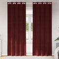 vidaXL Zasłony zaciemniające 2 pcs Czerwone wino 140 x 225 cm Aksamit