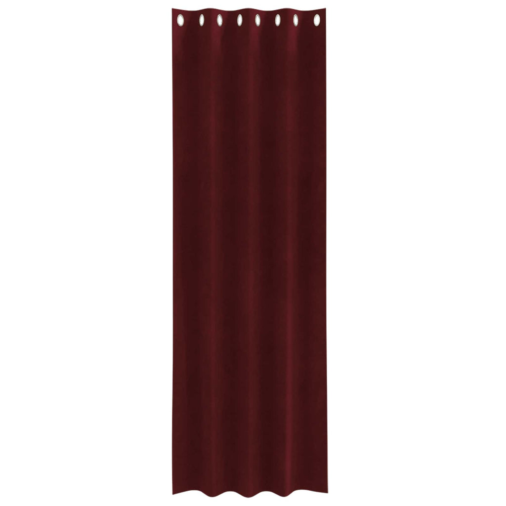 vidaXL Zasłony zaciemniające 2 pcs Czerwone wino 140 x 225 cm Aksamit