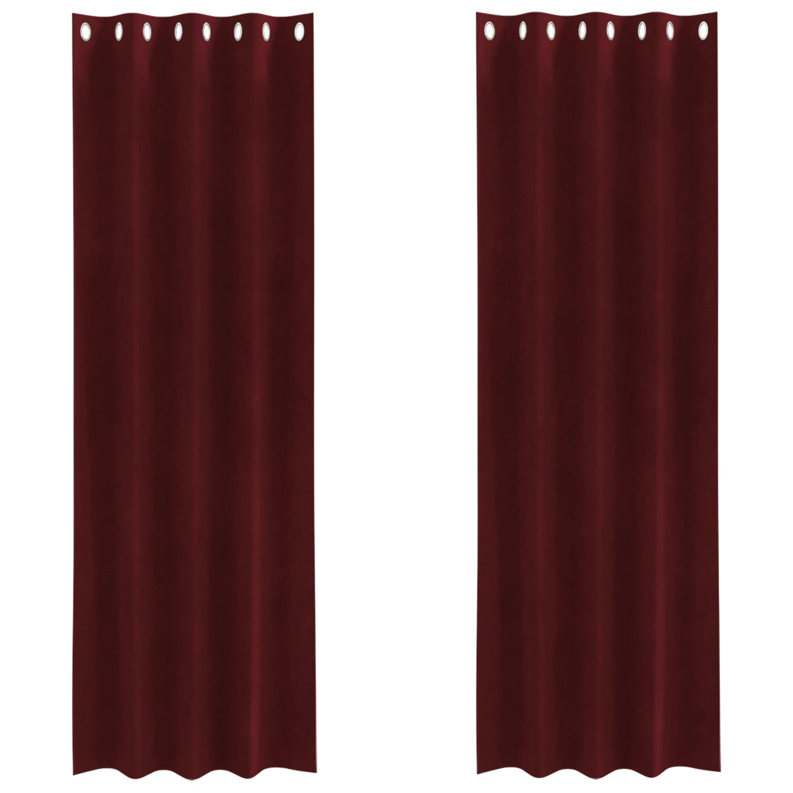 vidaXL Zasłony zaciemniające 2 pcs Czerwone wino 140 x 245 cm Aksamit